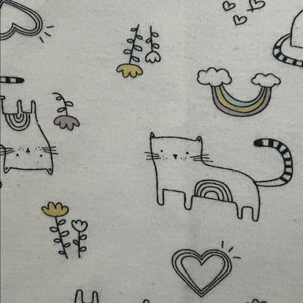 Adorable Baby Girl Bundle Kittens and Heart Designs - 0-3 Months, 3-6 Months